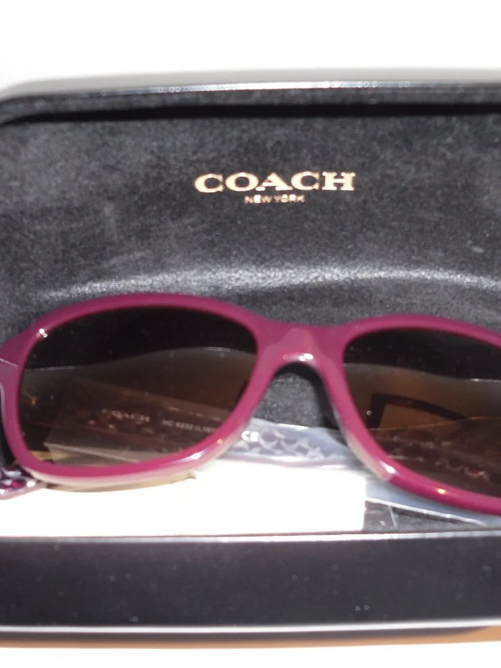 Coach OHC8232 550913 3N 56-140 Dark Purple Oversized Sunglasses – Women’s Design